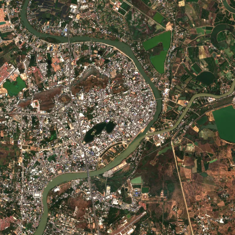 ภาพสีจริง Sentinel-2 ของนครสวรรค์ Dec 31, 2019