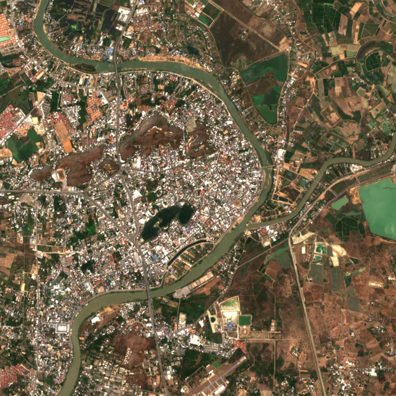 ภาพสีจริง Sentinel-2 ของนครสวรรค์ Feb 23, 2021