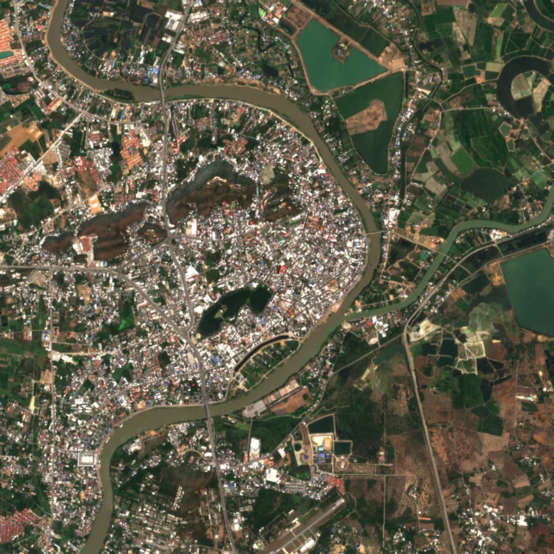 ภาพสีจริง Sentinel-2 ของนครสวรรค์ Feb 8, 2022