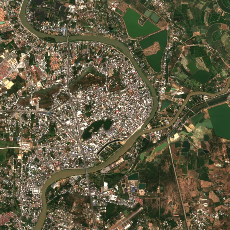 Latest Sentinel-2 image of Nakhon Sawan, 18 Jan 2025