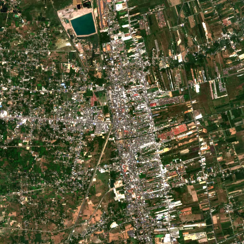 Sentinel-2 true-colour image of Nakhon Si Thammarat, 23 Mar 2019