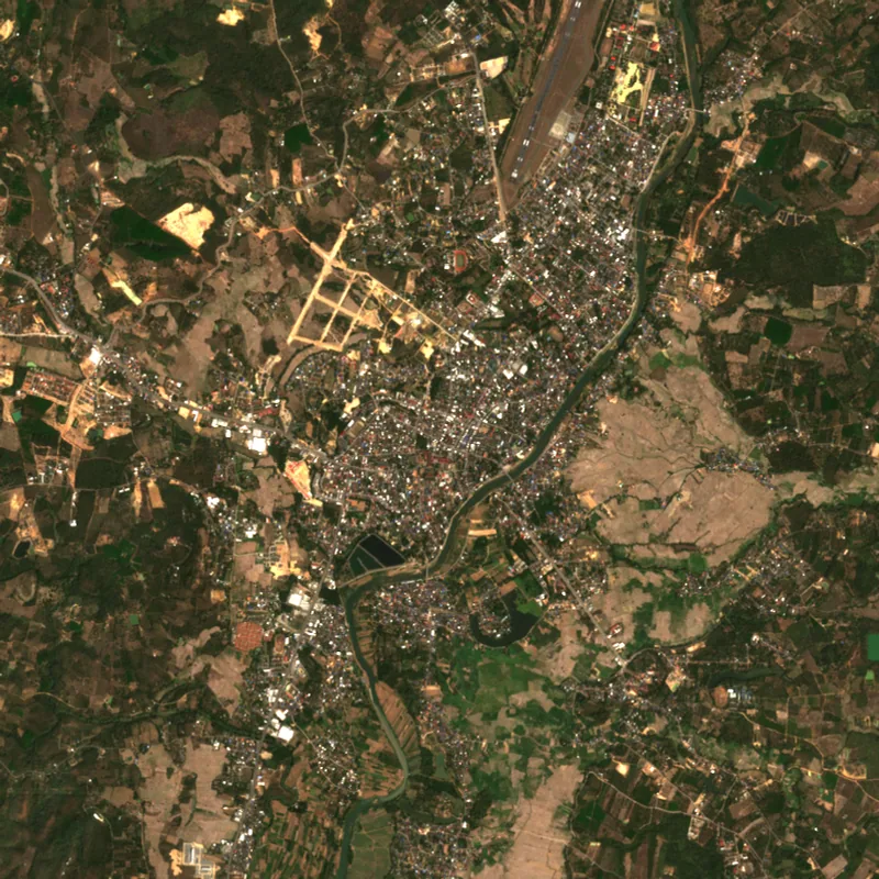 ภาพสีจริง Sentinel-2 ของน่าน Feb 19, 2017