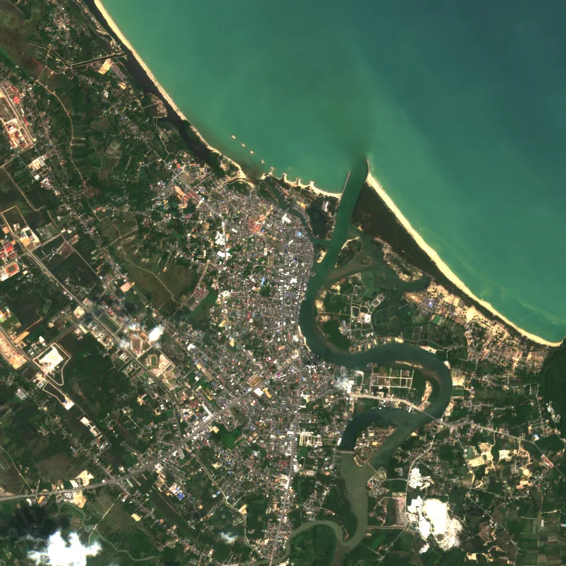 ภาพสีจริง Sentinel-2 ของนราธิวาส Feb 18, 2018