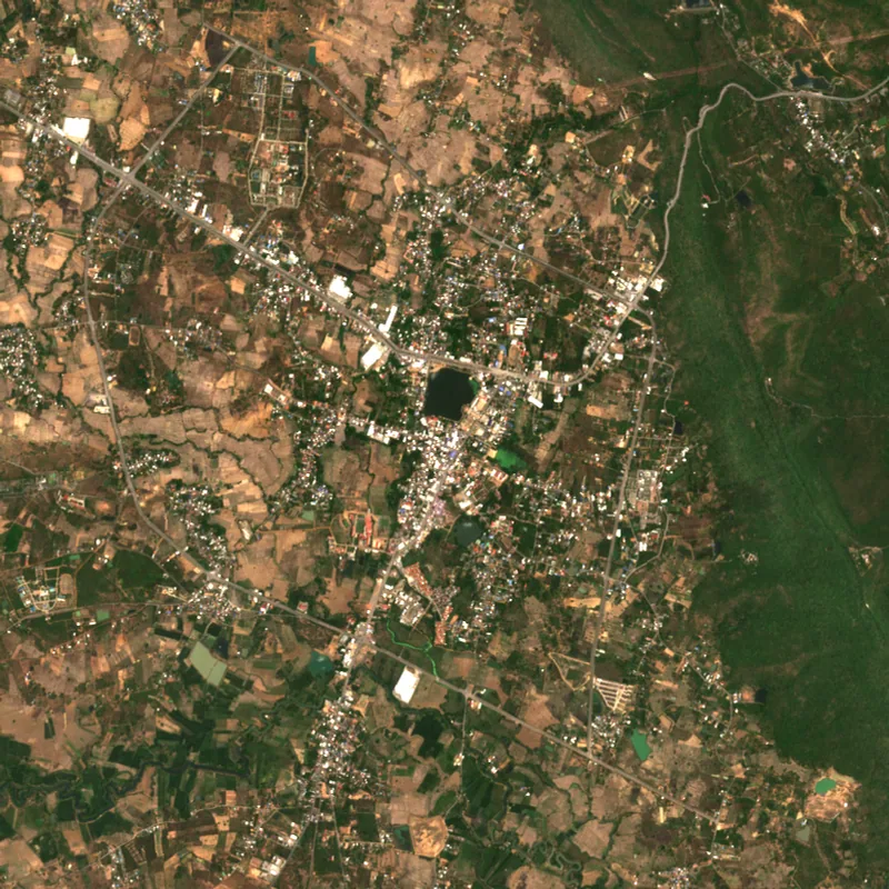 Sentinel-2 true-colour image of Nong Bua Lam Phu, 7 Apr 2017