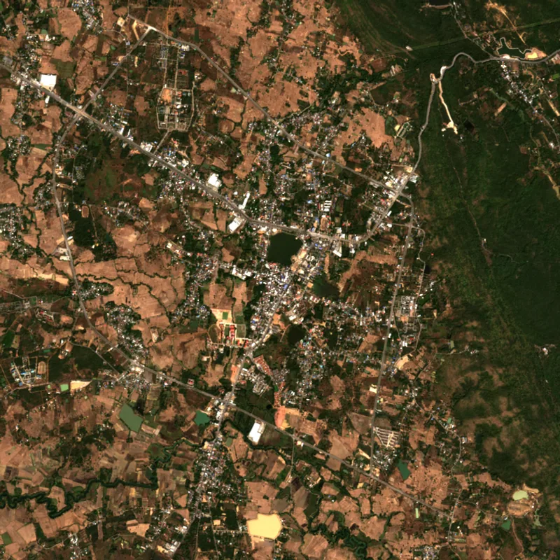 Sentinel-2 true-colour image of Nong Bua Lam Phu, 23 Dec 2017