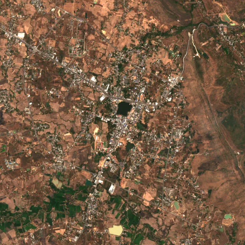 Sentinel-2 true-colour image of Nong Bua Lam Phu, 11 Feb 2020