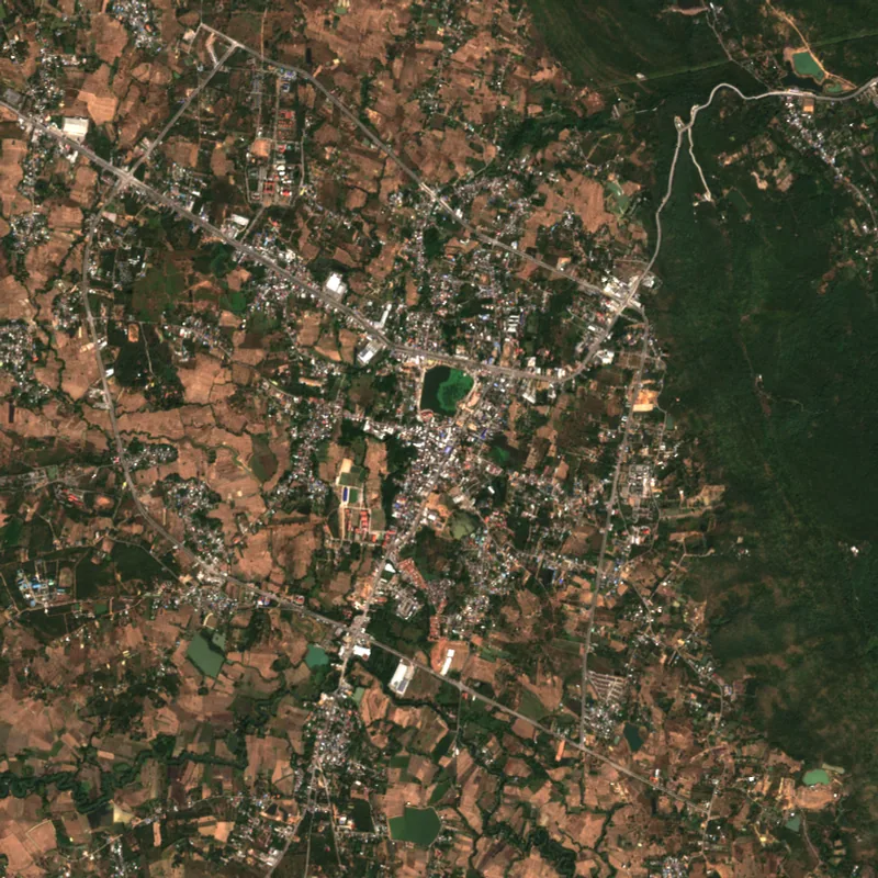 Sentinel-2 true-colour image of Nong Bua Lam Phu, 7 Dec 2021
