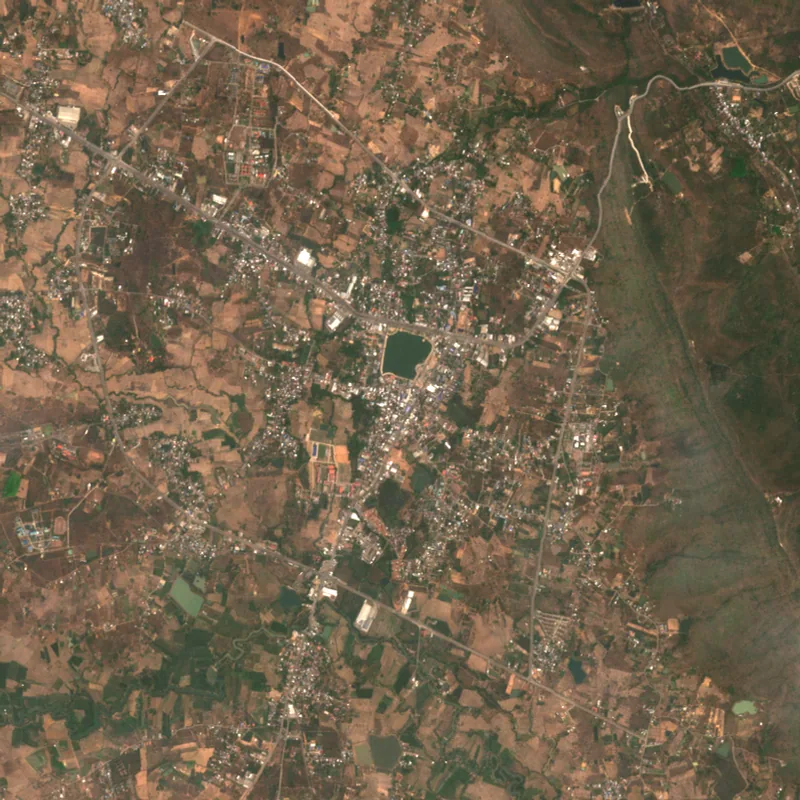 Sentinel-2 true-colour image of Nong Bua Lam Phu, 7 Mar 2023