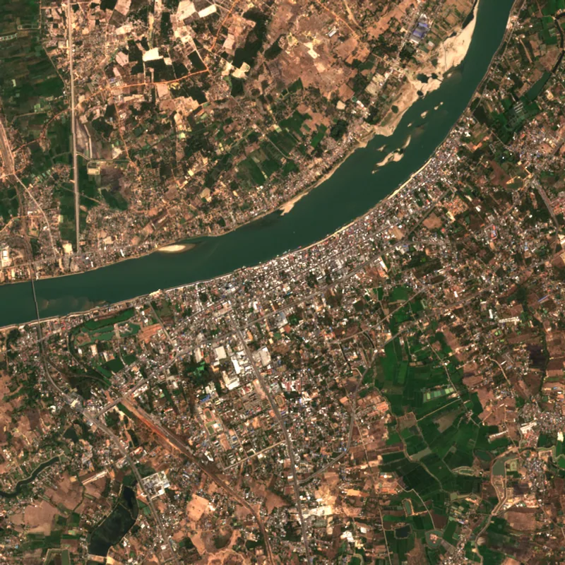Sentinel-2 true-colour image of Nong Khai, 11 Feb 2020