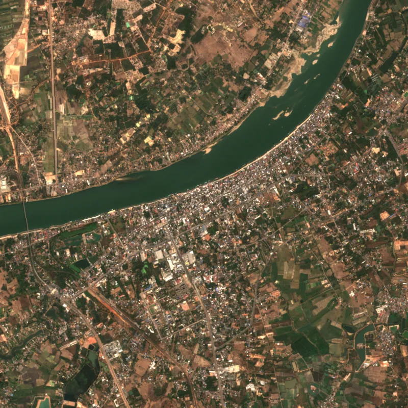 Sentinel-2 true-colour image of Nong Khai, 26 Jan 2021