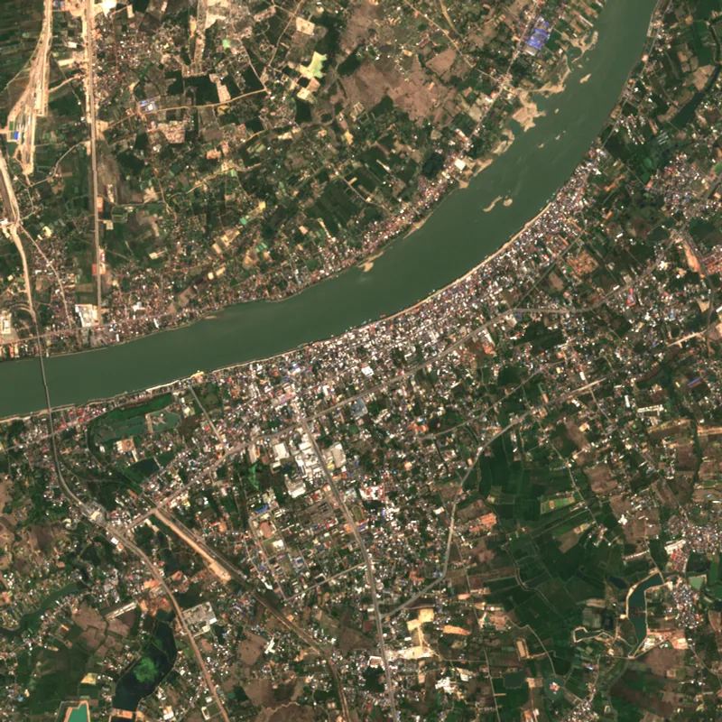 Sentinel-2 true-colour image of Nong Khai, 2 Mar 2022