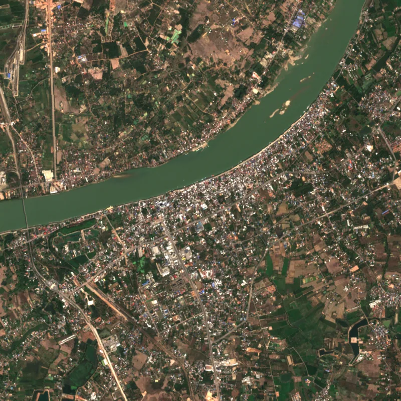 Sentinel-2 true-colour image of Nong Khai, 5 Feb 2024