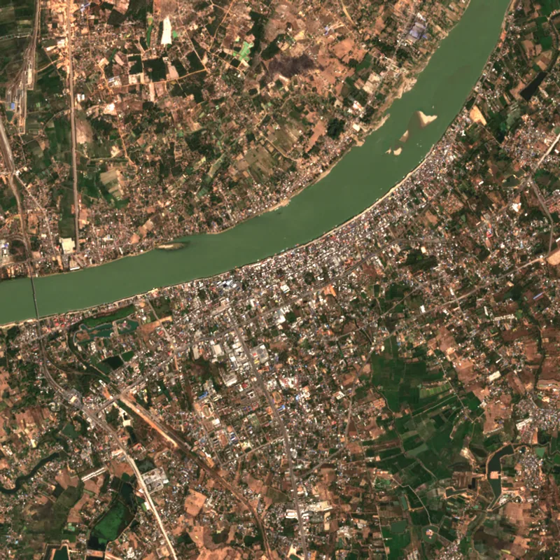 Latest Sentinel-2 image of Nong Khai, 9 Feb 2025