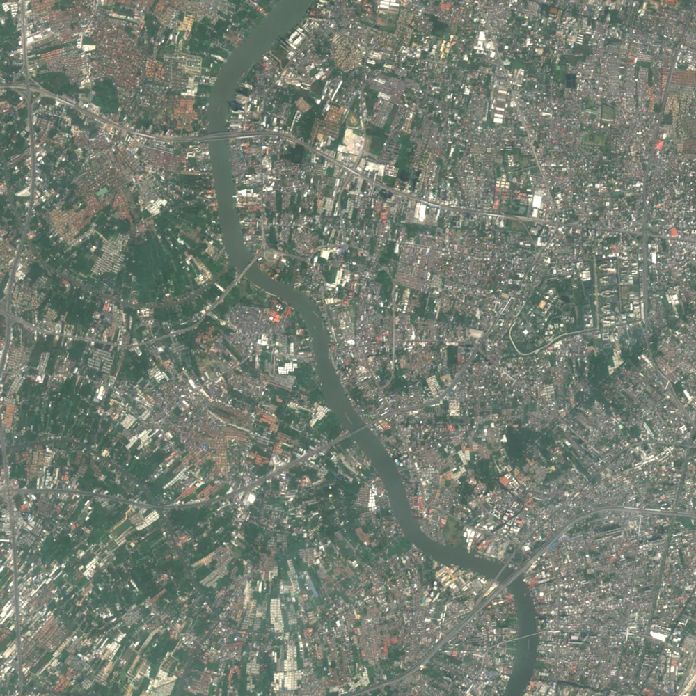 ภาพสีจริง Sentinel-2 ของนนทบุรี Jan 7, 2019