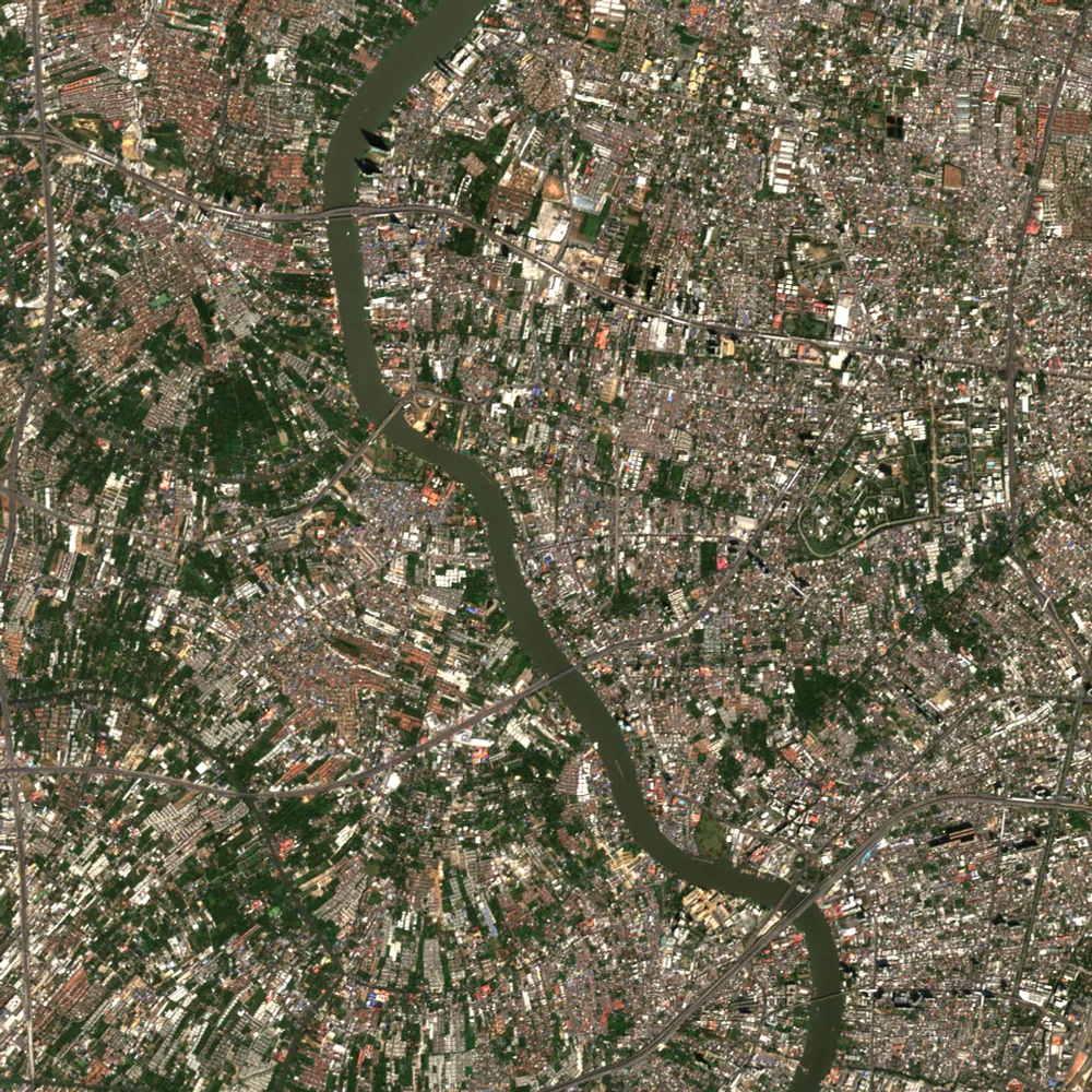 ภาพสีจริง Sentinel-2 ของนนทบุรี Jan 15, 2025