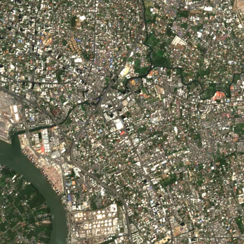 ภาพสีจริง Sentinel-2 ของอ่อนนุช กรุงเทพมหานคร Feb 16, 2017