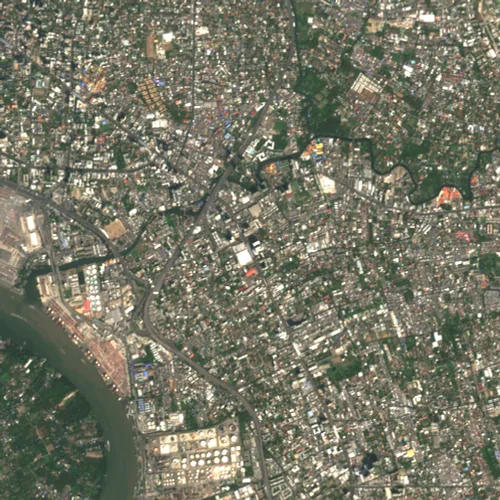 ภาพสีจริง Sentinel-2 ของอ่อนนุช กรุงเทพมหานคร Jan 27, 2019