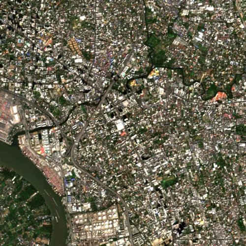 ภาพสีจริง Sentinel-2 ของอ่อนนุช กรุงเทพมหานคร Dec 12, 2021