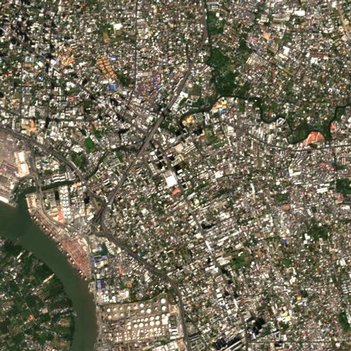 ภาพสีจริง Sentinel-2 ของอ่อนนุช กรุงเทพมหานคร Jan 15, 2025