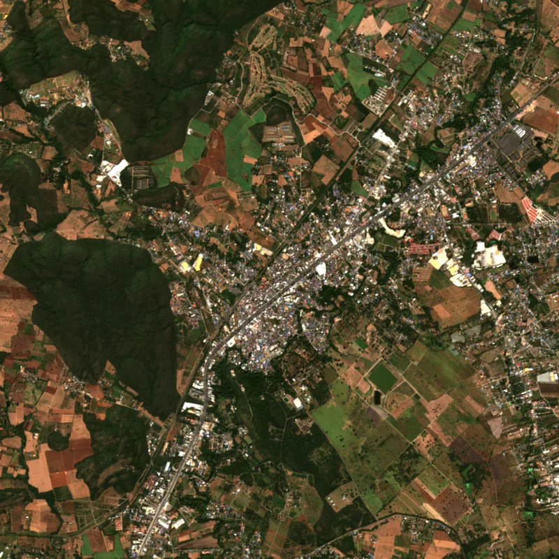 ภาพสีจริง Sentinel-2 ของปากช่อง นครราชสีมา Dec 23, 2017