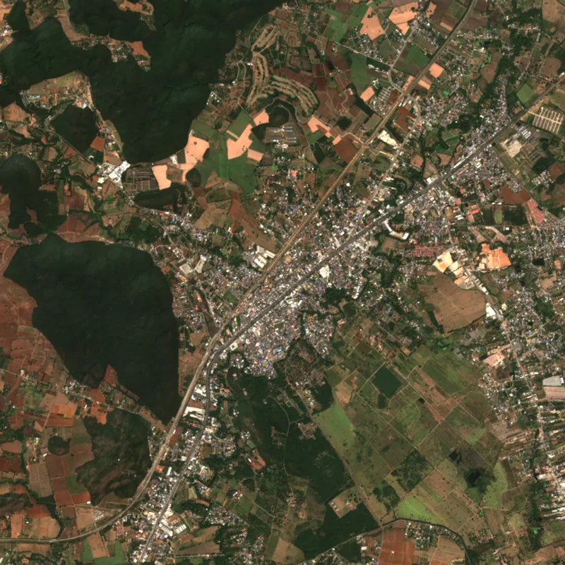 ภาพสีจริง Sentinel-2 ของปากช่อง นครราชสีมา Jan 26, 2023
