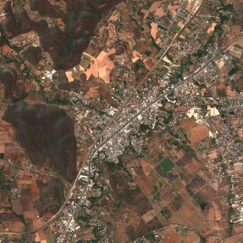 ภาพสีจริง Sentinel-2 ของปากช่อง นครราชสีมา Feb 15, 2024