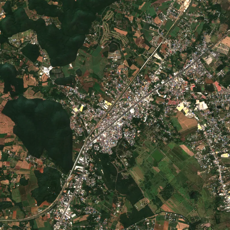 Latest Sentinel-2 image of Pak Chong, Nakhon Ratchasima, 1 Dec 2024