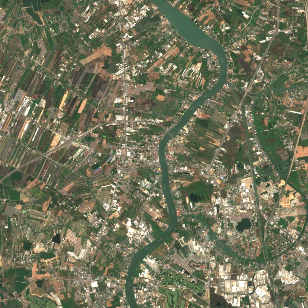 ภาพสีจริง Sentinel-2 ของปทุมธานี Mar 28, 2019