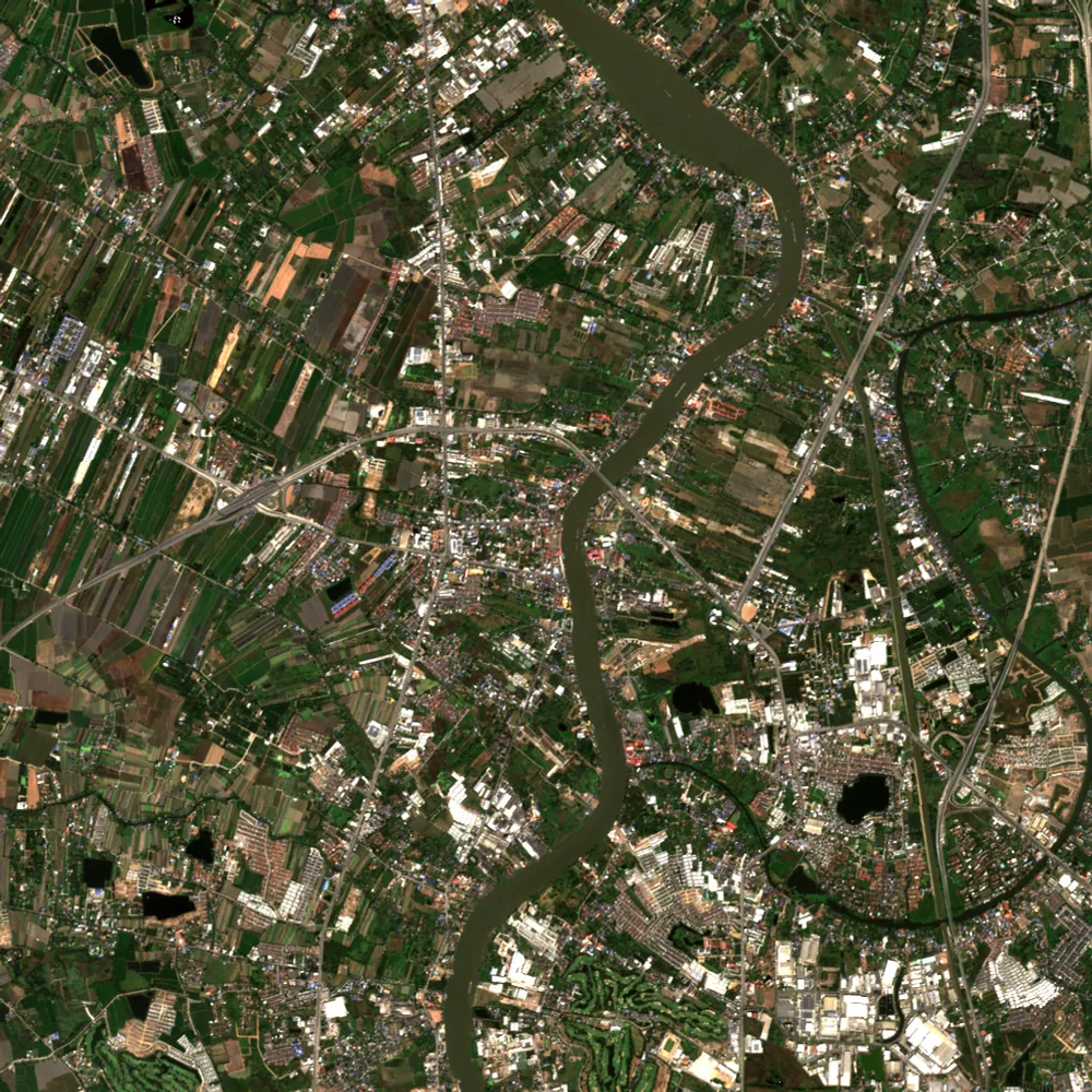 ภาพสีจริง Sentinel-2 ของปทุมธานี Dec 12, 2021