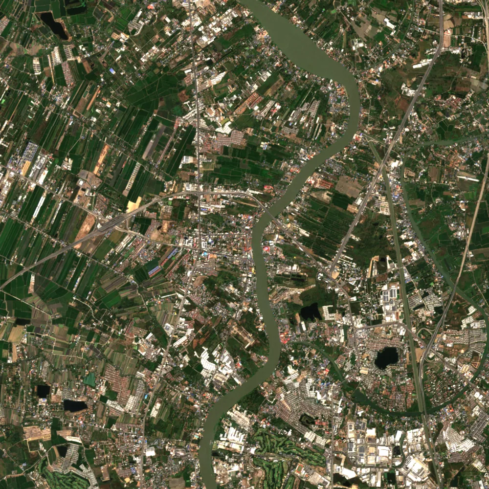 ภาพสีจริง Sentinel-2 ของปทุมธานี Jan 15, 2025