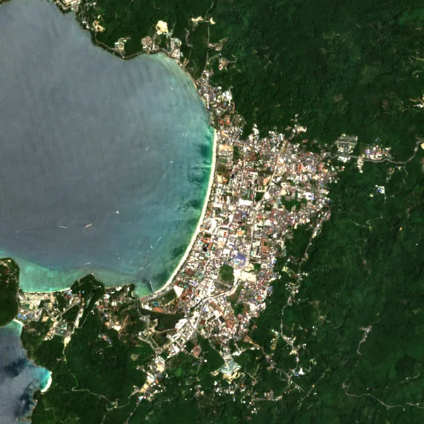 ภาพสีจริง Sentinel-2 ของป่าตอง ภูเก็ต Mar 11, 2017