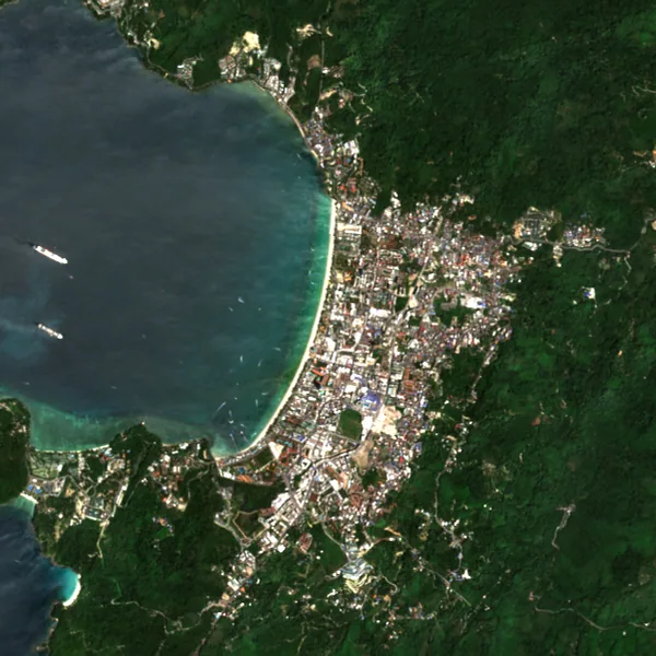 ภาพสีจริง Sentinel-2 ของป่าตอง ภูเก็ต Feb 14, 2018