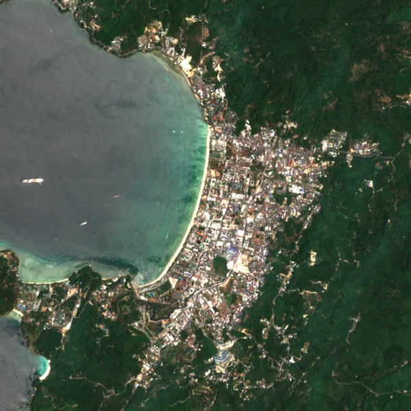 ภาพสีจริง Sentinel-2 ของป่าตอง ภูเก็ต Mar 16, 2019
