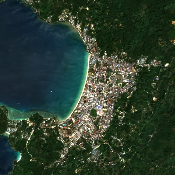 ภาพสีจริง Sentinel-2 ของป่าตอง ภูเก็ต Jan 14, 2022