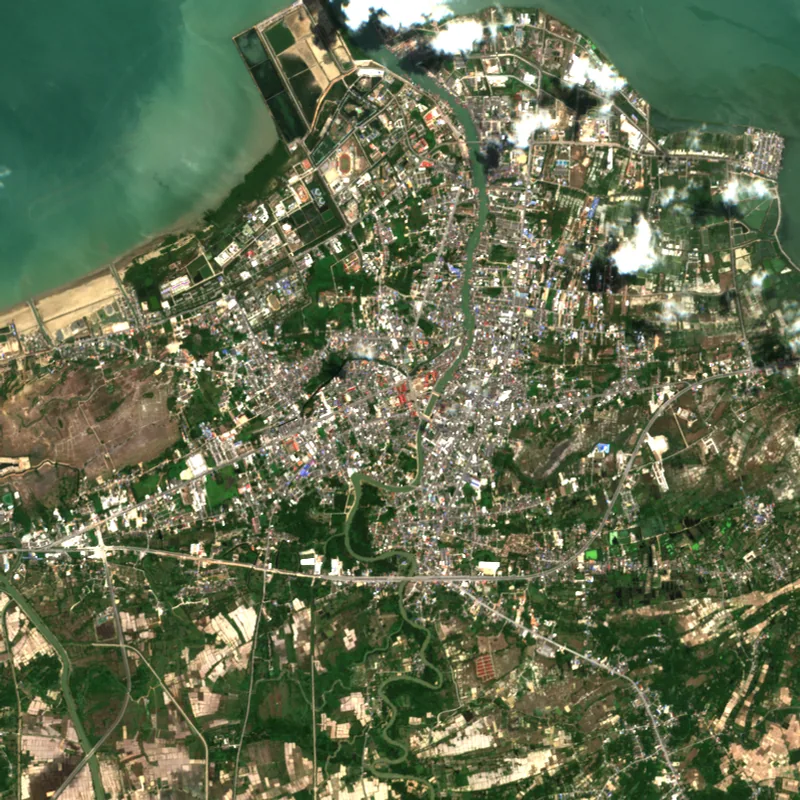 ภาพสีจริง Sentinel-2 ของปัตตานี Apr 29, 2018