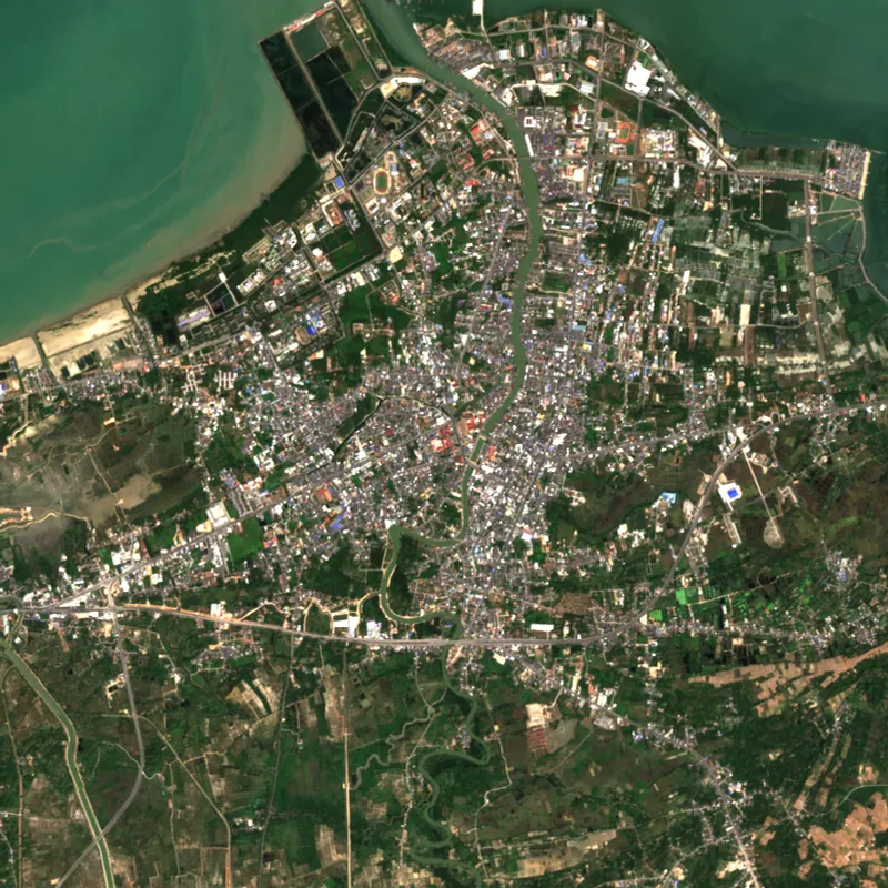 ภาพสีจริง Sentinel-2 ของปัตตานี Feb 27, 2021