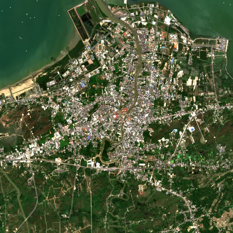 ภาพสีจริง Sentinel-2 ของปัตตานี Apr 28, 2022