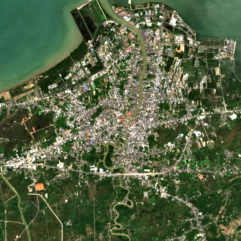 ภาพสีจริง Sentinel-2 ของปัตตานี Apr 12, 2025