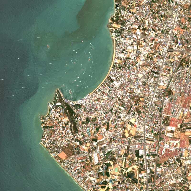 ภาพสีจริง Sentinel-2 ของพัทยา ชลบุรี Apr 30, 2024