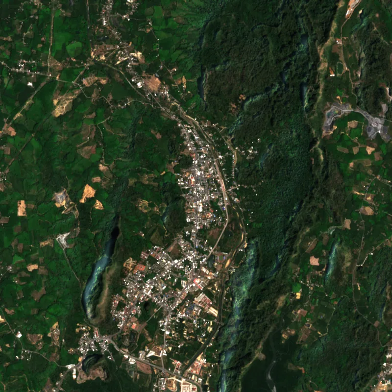 ภาพสีจริง Sentinel-2 ของพังงา Feb 29, 2020