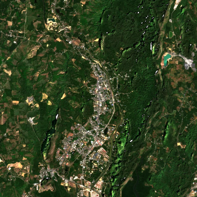 ภาพสีจริง Sentinel-2 ของพังงา Feb 15, 2021