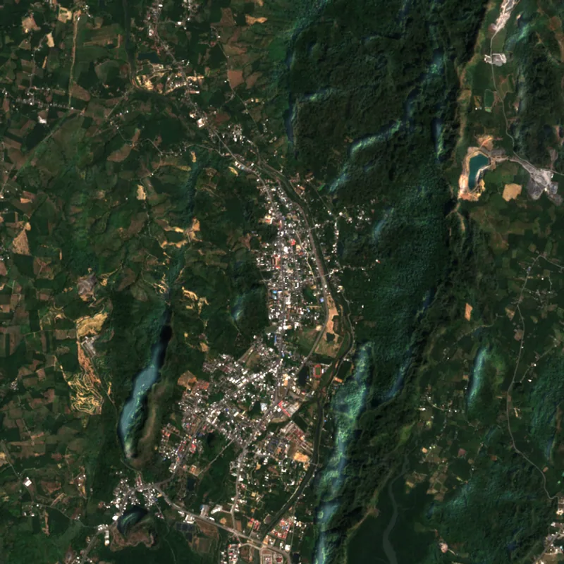 ภาพสีจริง Sentinel-2 ของพังงา Feb 2, 2025