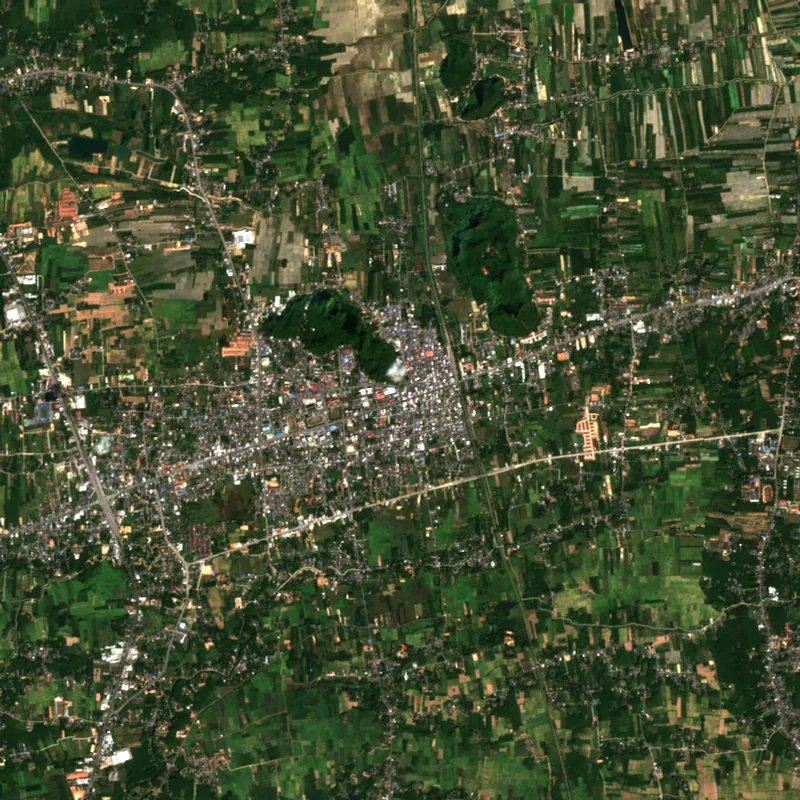 ภาพสีจริง Sentinel-2 ของพัทลุง Jan 27, 2020