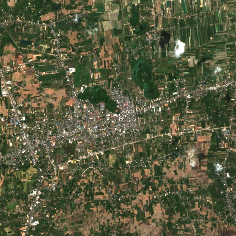ภาพสีจริง Sentinel-2 ของพัทลุง Feb 25, 2021