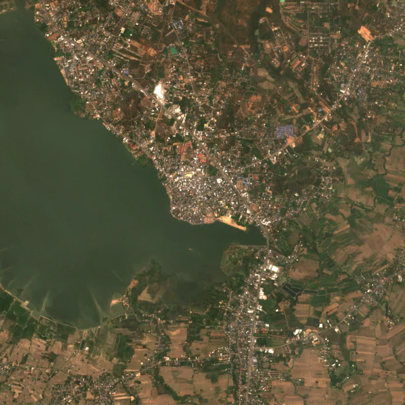 ภาพสีจริง Sentinel-2 ของพะเยา Mar 6, 2018