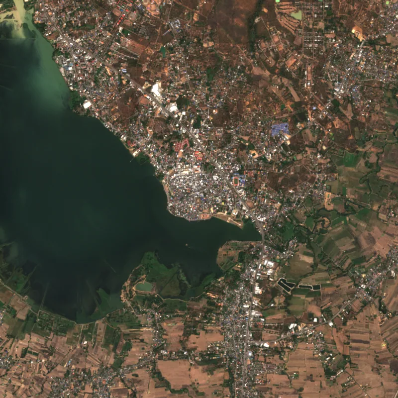 ภาพสีจริง Sentinel-2 ของพะเยา Feb 3, 2021