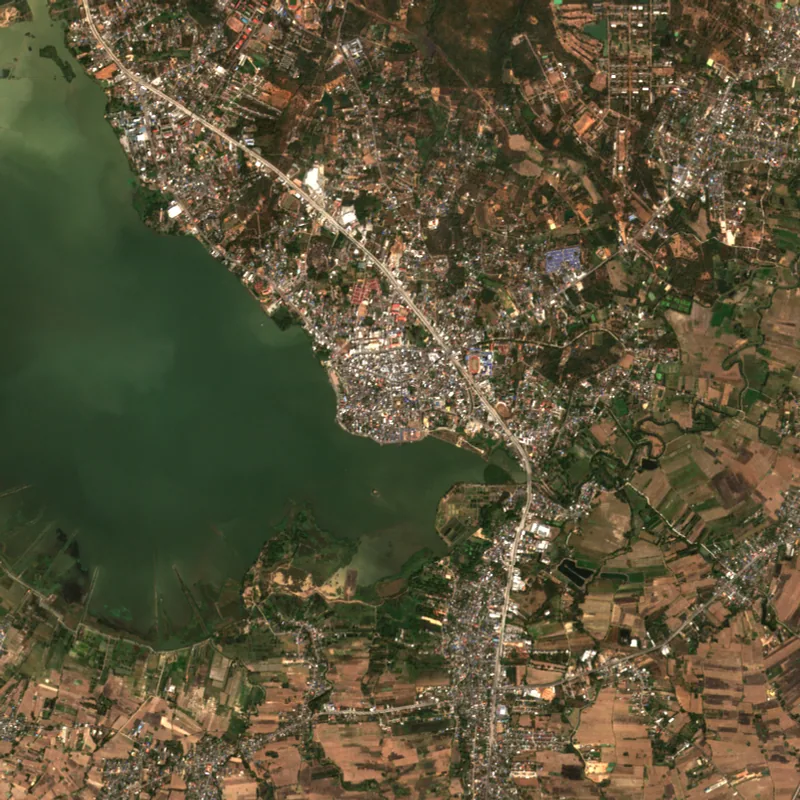 ภาพสีจริง Sentinel-2 ของพะเยา Feb 8, 2023