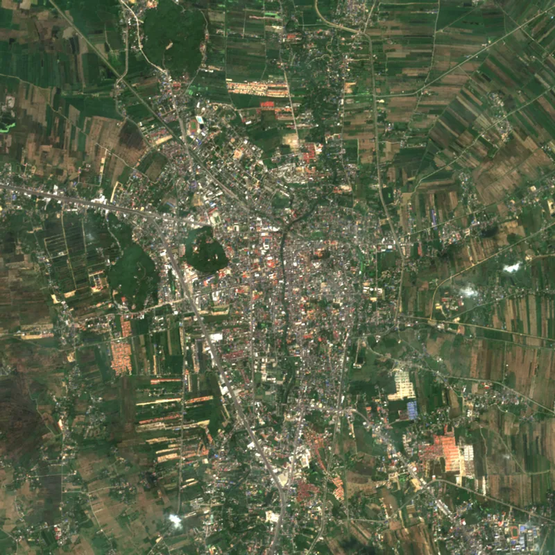 ภาพสีจริง Sentinel-2 ของเพชรบุรี Jan 27, 2017