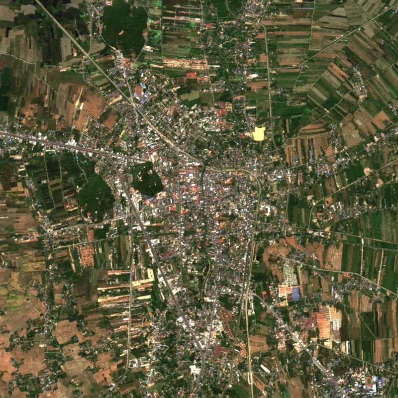 ภาพสีจริง Sentinel-2 ของเพชรบุรี Dec 22, 2021