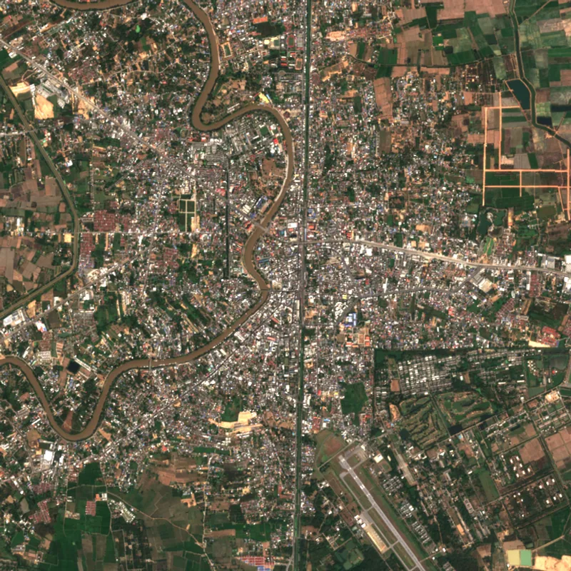 ภาพสีจริง Sentinel-2 ของพิษณุโลก Jan 14, 2021